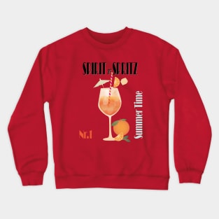 Retro Aperol Spritz, Summer Drinks, Cocktails Crewneck Sweatshirt